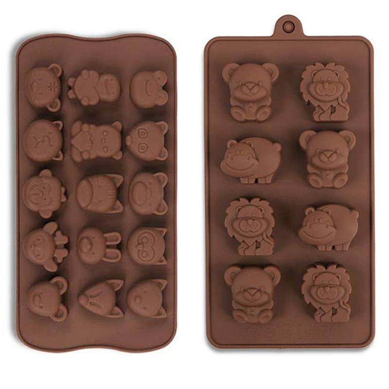 Cartoon Monster Dinosaur Ice Cream Silicone Mold With Lid Bunny Bear  Popsicle Ice Cube Tray Mold Cheese Gift Kitchen Accessories
