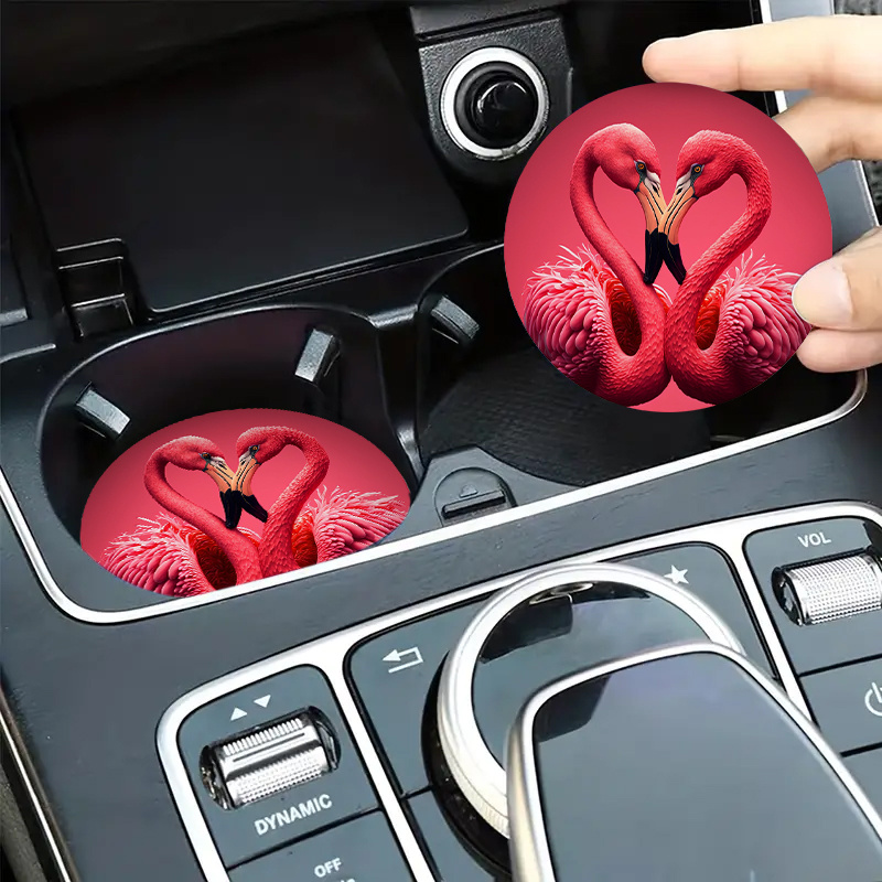 Cool Flamingo Car Cup Holder Coasters, Universal Non-slip Car Accessories,  Cute Car Accessories Gifts For Men And Women - Temu