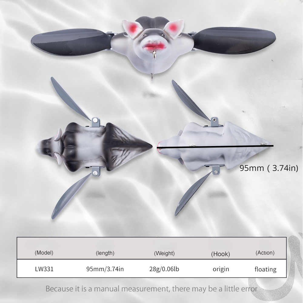 1pc Bionic 3d Bat Artificial Pencil Bait Topwater Floating Fishing Lure  Wobbler Bait Crankbait Fishing Tackle 9 5cm 28g 3 74inch 0 99oz - Sports &  Outdoors - Temu Cyprus