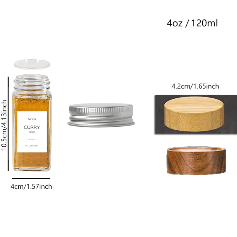 in Stock Glass Spice Jar 120ml Kitchen Household Storage Jar with