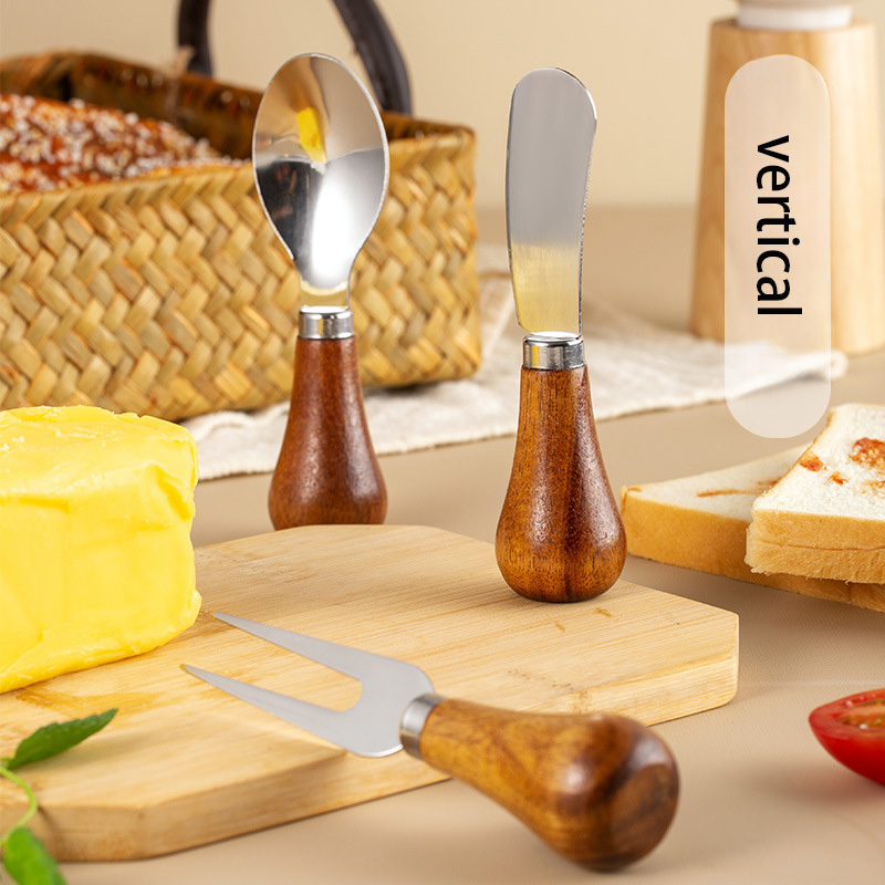 Standing Cheese Butter Spreader Knife Set 4 PCS Charcuterie Accessories  Stainless Steel Vertical Spreader Knives with Wooden Handle Charcuterie  Board