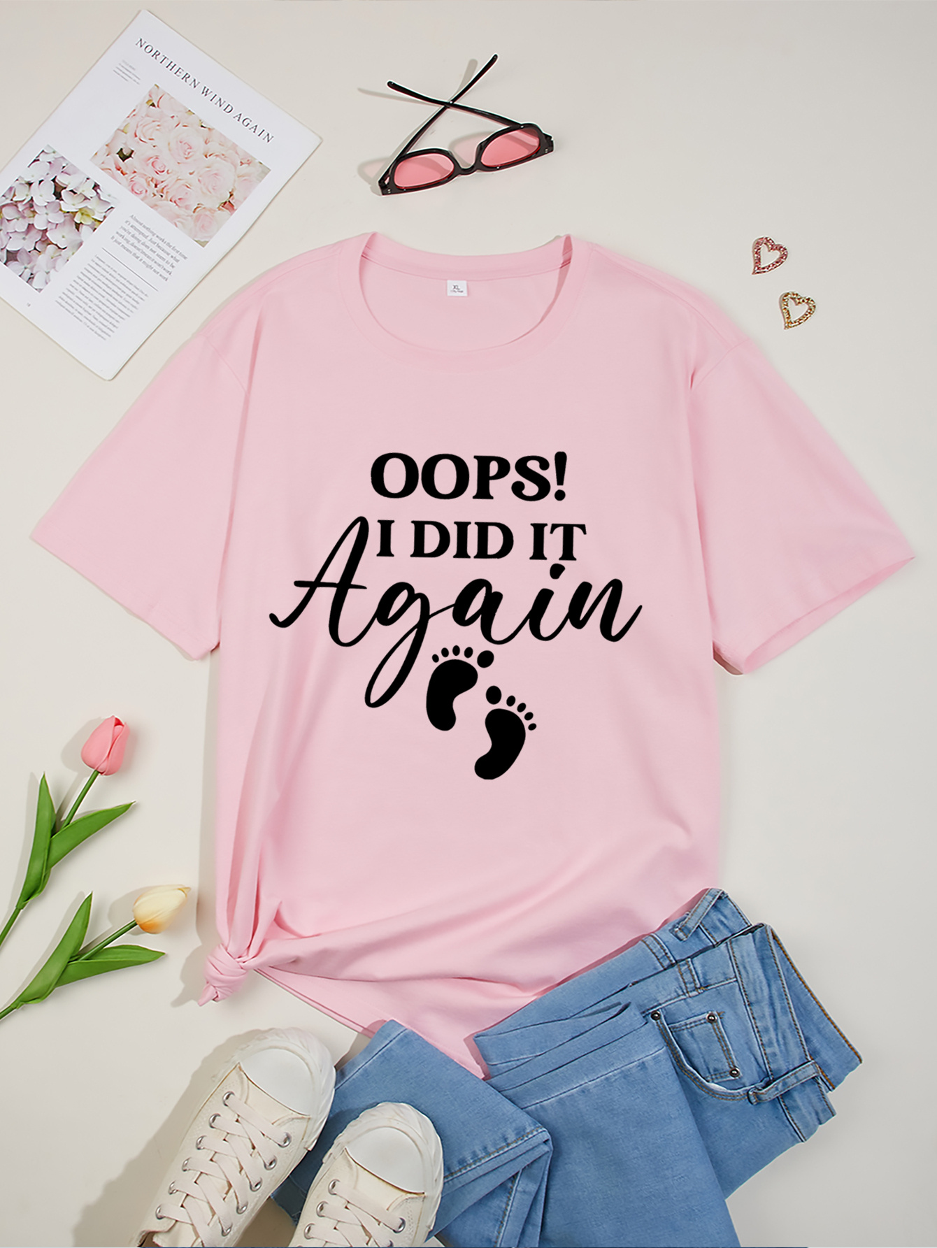 Maternity Pregnancy Pregnant Baby Funny Oops' Maternity T-Shirt