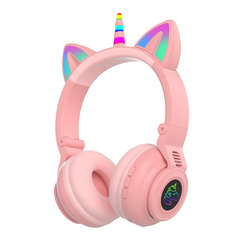  KORABA Unicorn - Auriculares para niños con micrófono, auriculares  con cable sobre la oreja para niños/Navidad/fiestas/regalos de cumpleaños  (unicornio arcoíris) : Electrónica