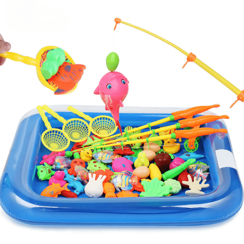Children Fishing Toy Pool Set Baby Magnetic Fishing Water - Temu Mexico