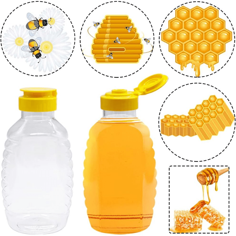 Portable Honey Bottle Transparent Plastic Squeeze Bottle For - Temu