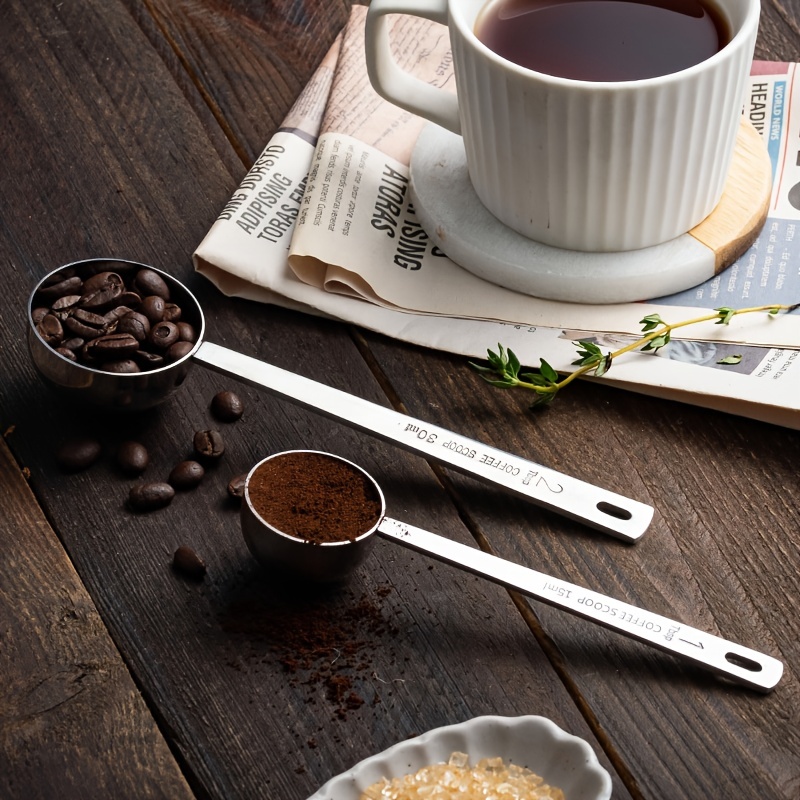 Coffee Scoop 1 Tablespoon, 1/8 Cup Stainless Steel Tablespoon Scoop  Tablespoon Measure Spoon for Coffee, Tea, Sugar, Flour, 30ml Coffee Scooper