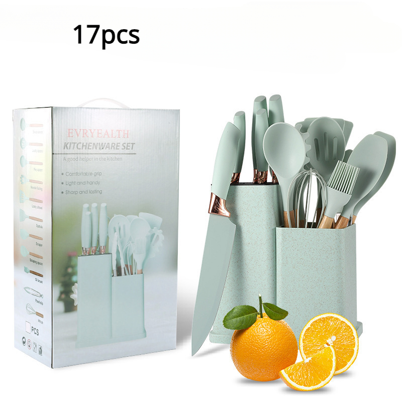 Silicone Cooking Utensil Set,Kitchen Utensils 17 Pcs Cooking Utensils Set