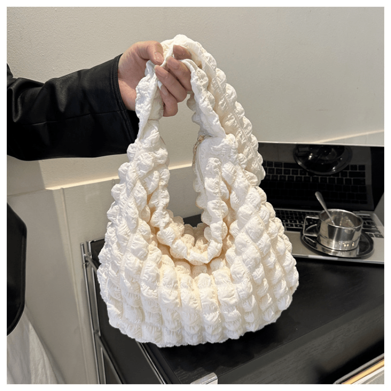 OVERSIZED QUILTED CROSSBODY BAG - Off-white - COS