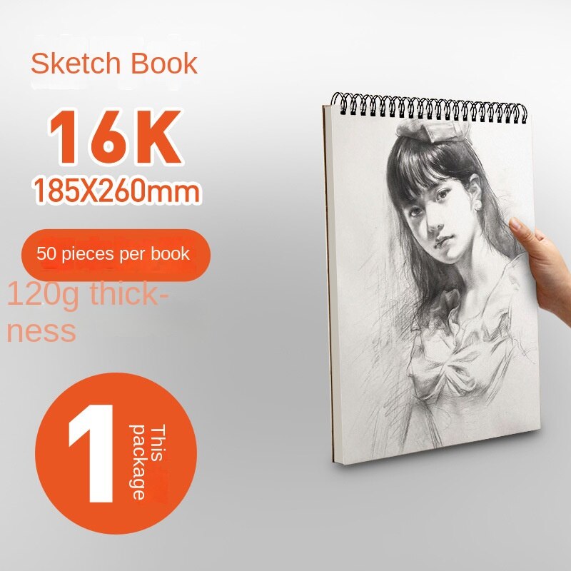 48 Sheets A4 Blank Sketchbook For Sketch Drawing, 8k Hand-Painted