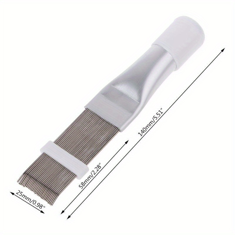 1pc air conditioning fin cleaning comb stainless steel brush fin straightener air conditioner cleaning tool fin comb cleaning tool cleaning supplies household gadgets useful tool apartment essentials back to school supplies details 1