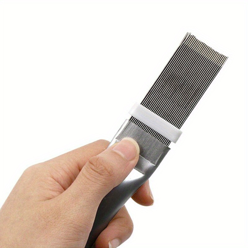 1pc air conditioning fin cleaning comb stainless steel brush fin straightener air conditioner cleaning tool fin comb cleaning tool cleaning supplies household gadgets useful tool apartment essentials back to school supplies details 3