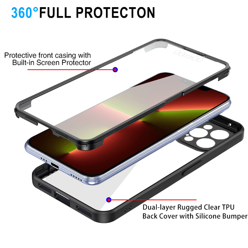 Funda de cuerpo completo para iPhone 12 Pro Max 360 ° + protector de  pantalla