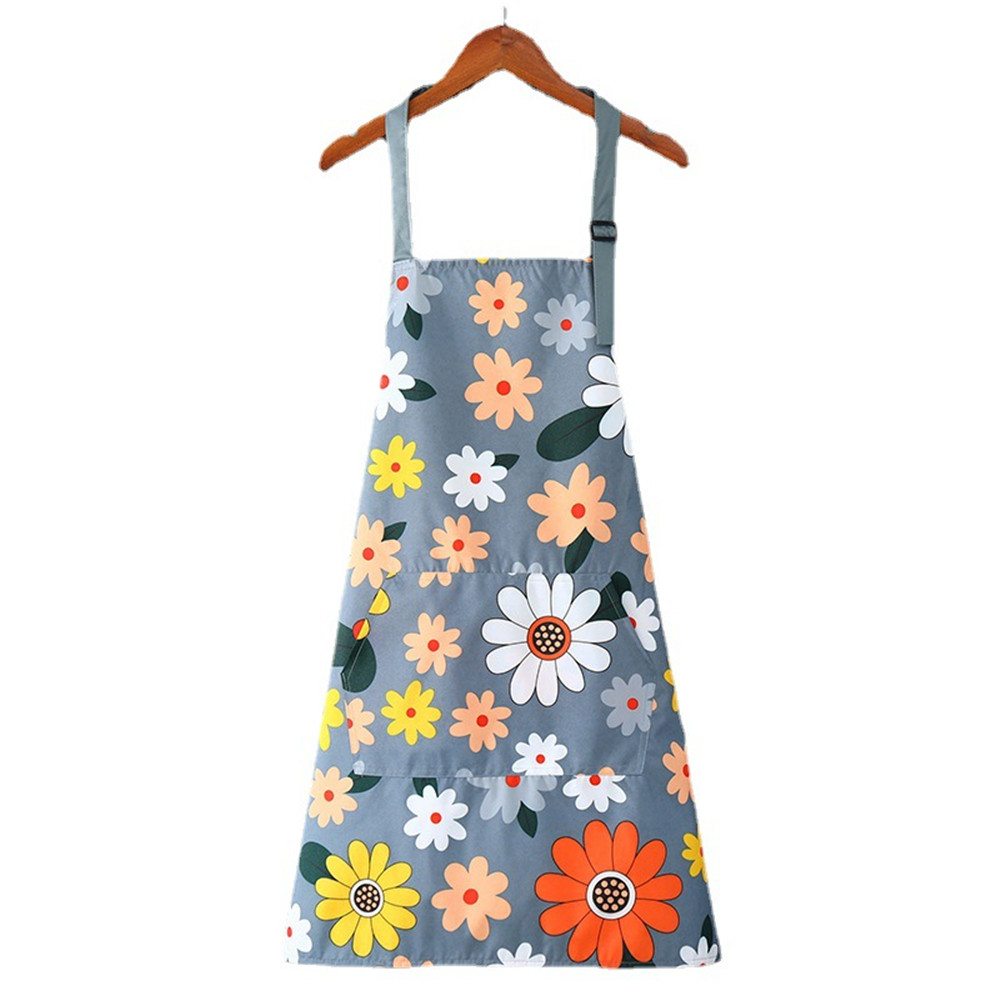 Polyester Apron Cute Flower Kitchen Household Oil proof - Temu