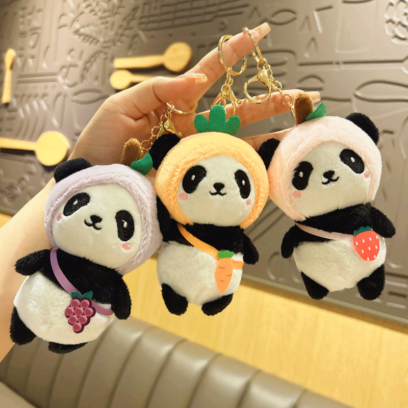 1pc Obst Panda Schlüsselanhänger Plüschtier, Puppen Taschenanhänger, Paar  Geschenk, Puppenanhänger - Temu Germany