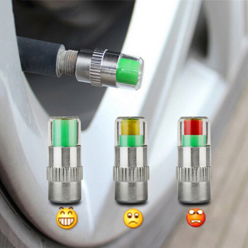4pcs Car Tire Pressure Indicator Monitoring Valve Cap Sensor
