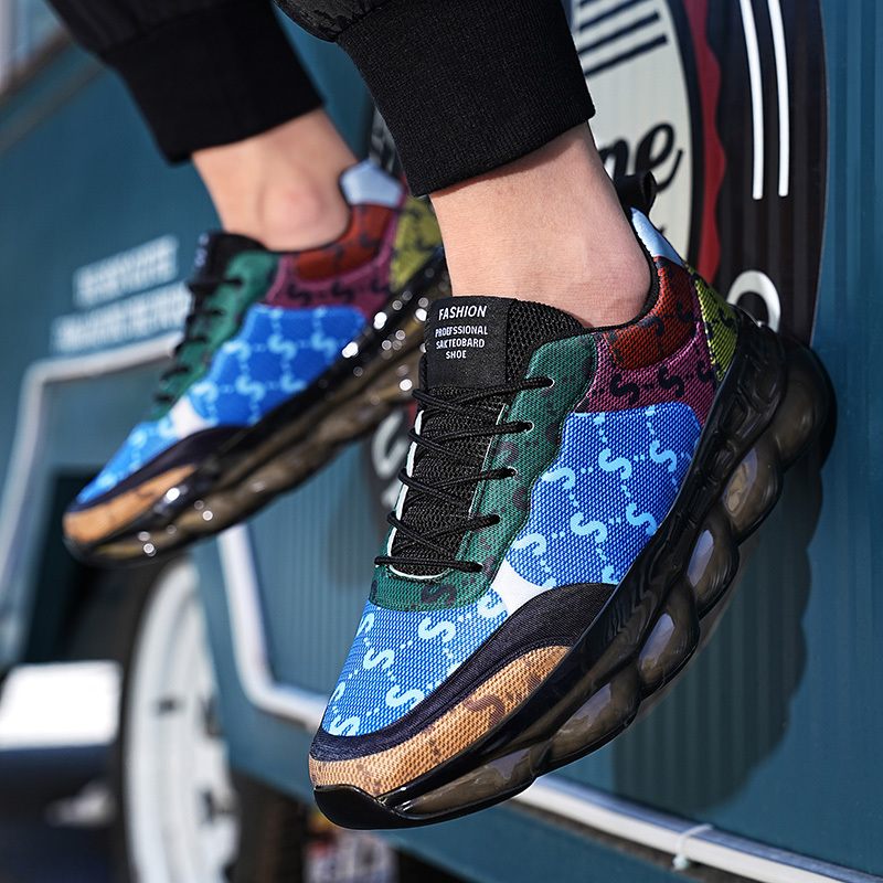 Louis Vuitton Printed Athletic Sneakers - Blue Sneakers, Shoes
