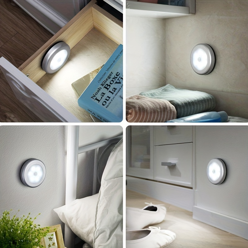 Wireless Motion Sensor Night Light Bedroom Decor Light 6led - Temu
