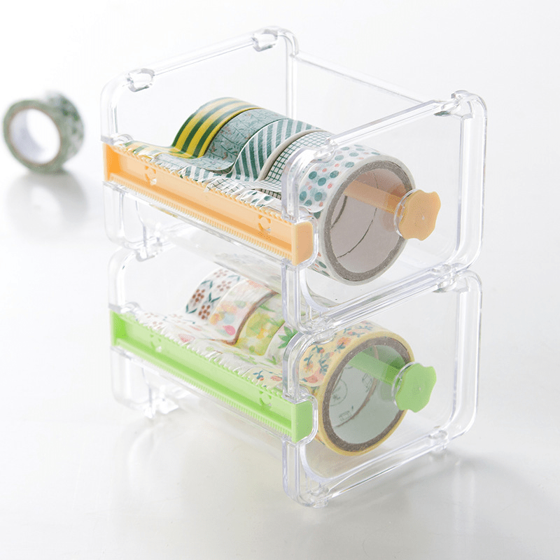 Creative Tape Cutter Set Tape Tool Transparent Tape Holder - Temu