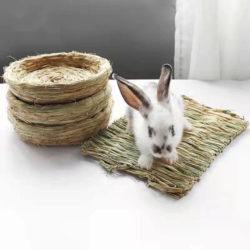 Paquet De 6 Tapis D'herbe De Lapin Lit Tissé En Paille De - Temu