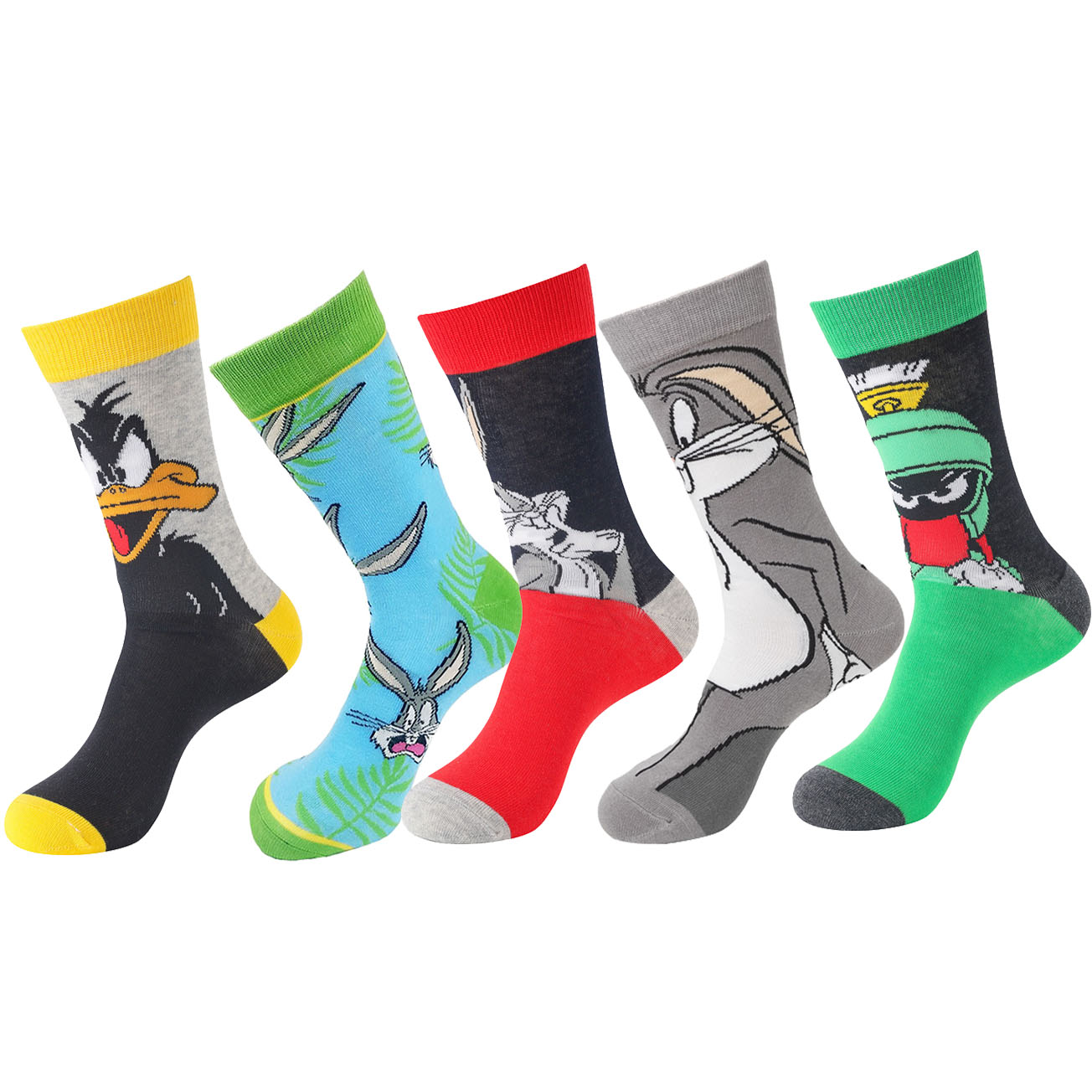 5 pares de calcetines clásicos de dibujos animados de personajes de  películas de terror, divertidos y novedosos calcetines de algodón con  diseño