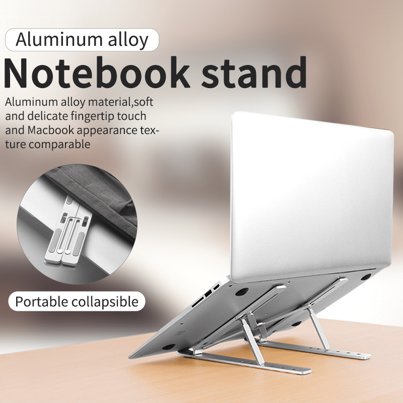 Laptop Stand Per Macbook Pieghevole Regolabile In Alluminio - Temu Italy