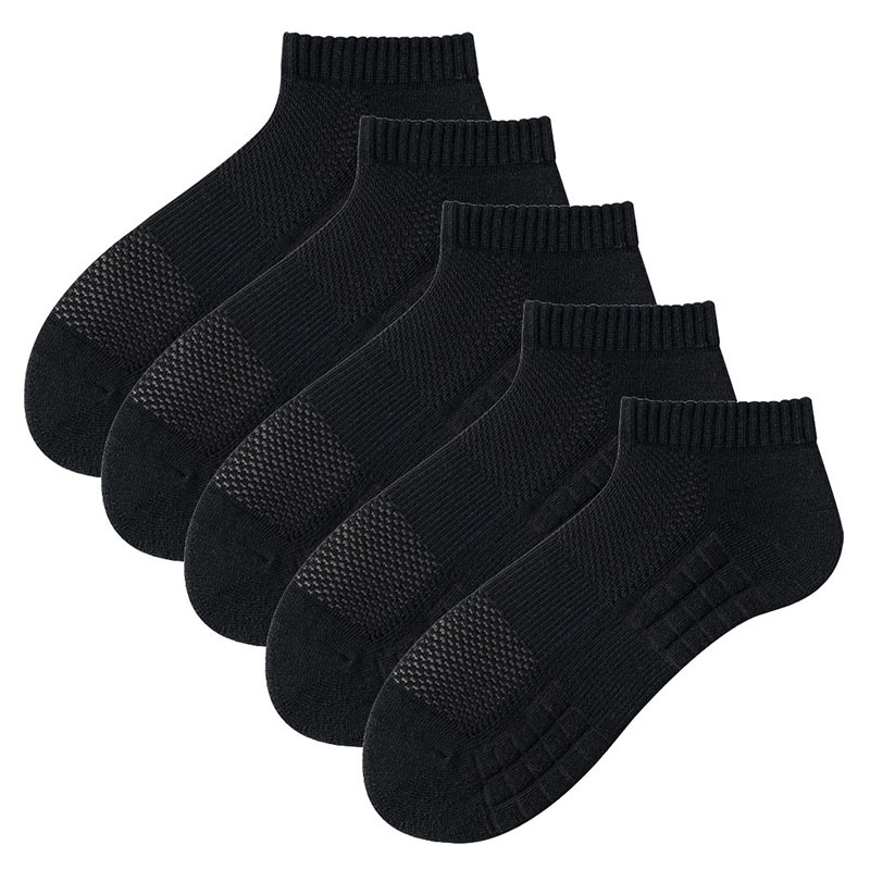 Men's Casual Sports Socks Towel Bottom Mesh Breathable Comfy