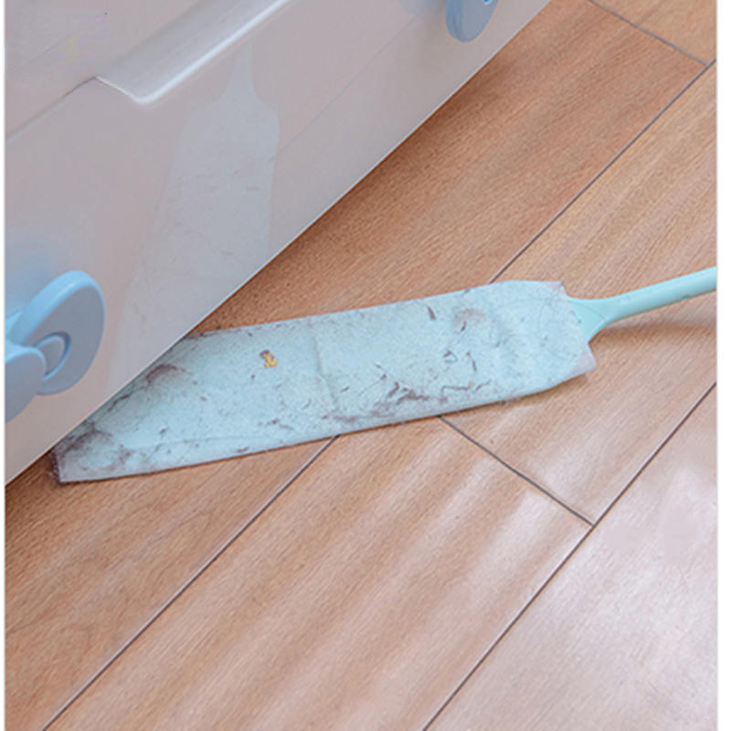  Artefacto de limpieza de polvo retráctil o cepillo con 2 fundas  de tela, plumero de mano de microfibra, lavable, colector de polvo  telescópico para el hogar, cama, sofá, muebles (azul) 