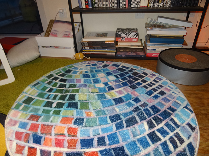 Colorful Disco Ball Round Rug