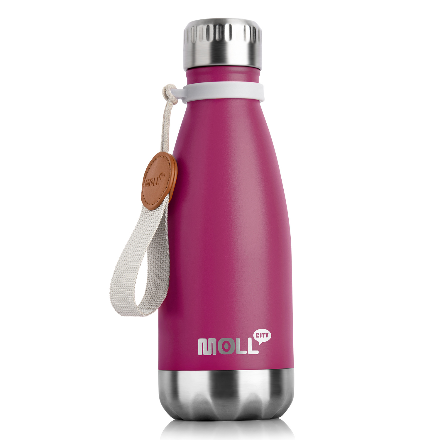 Baby thermos with straw 355 ml pink - Stainless steel vacuum