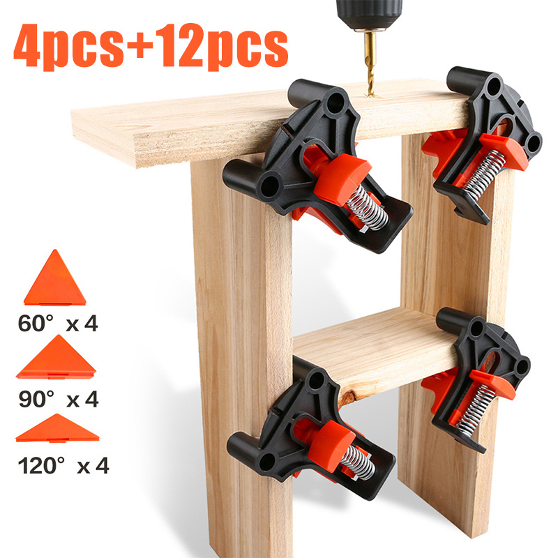 

12pcs 60 90 120 Degree Woodworking Clamp Right Angle Fixing Clips Picture Frame Corner Clamp Plastic Clamp Hardware Clamp Hand Diy Fixture Tool
