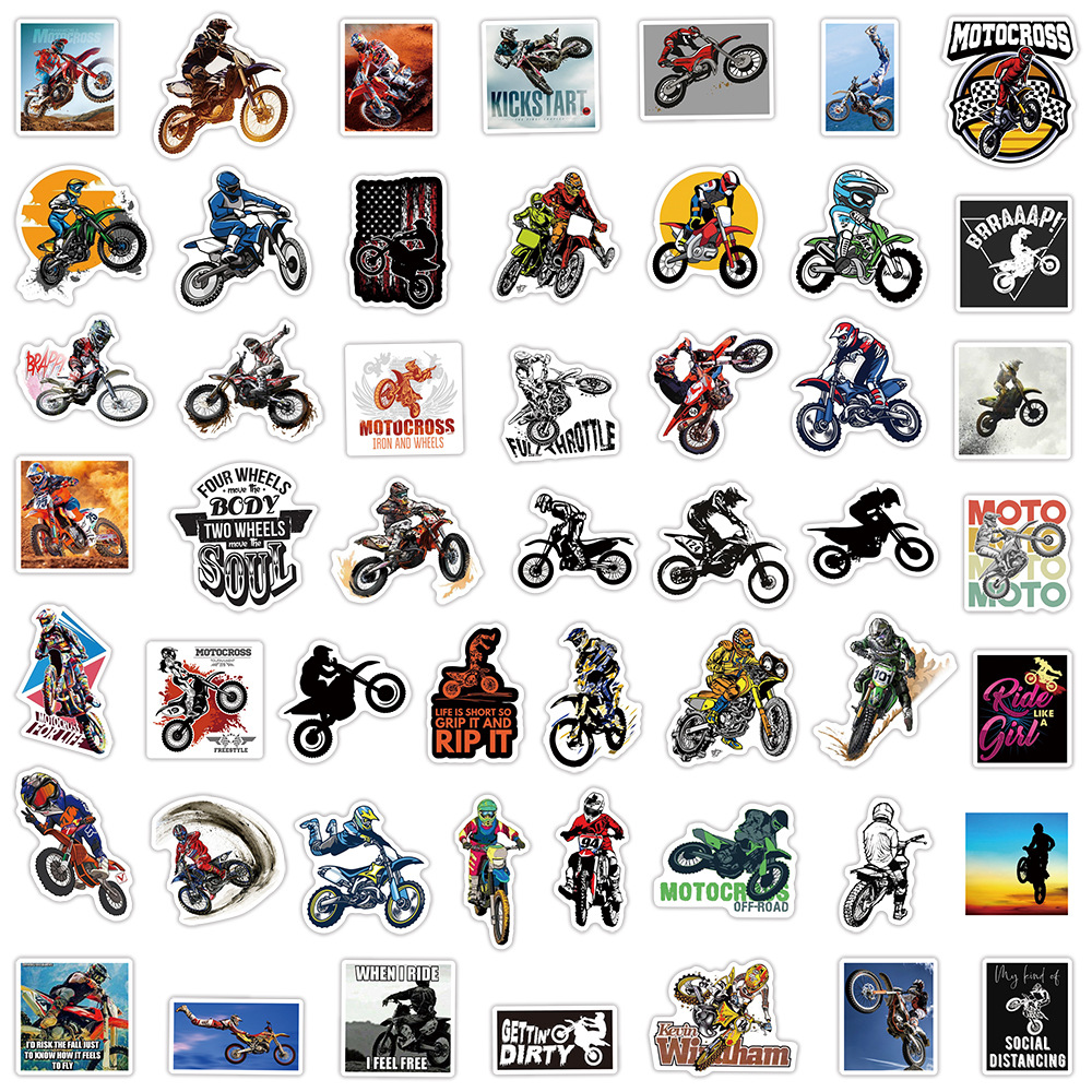 50 Pegatinas Motocross Moto Cross Divertidas Impermeables - Temu Mexico
