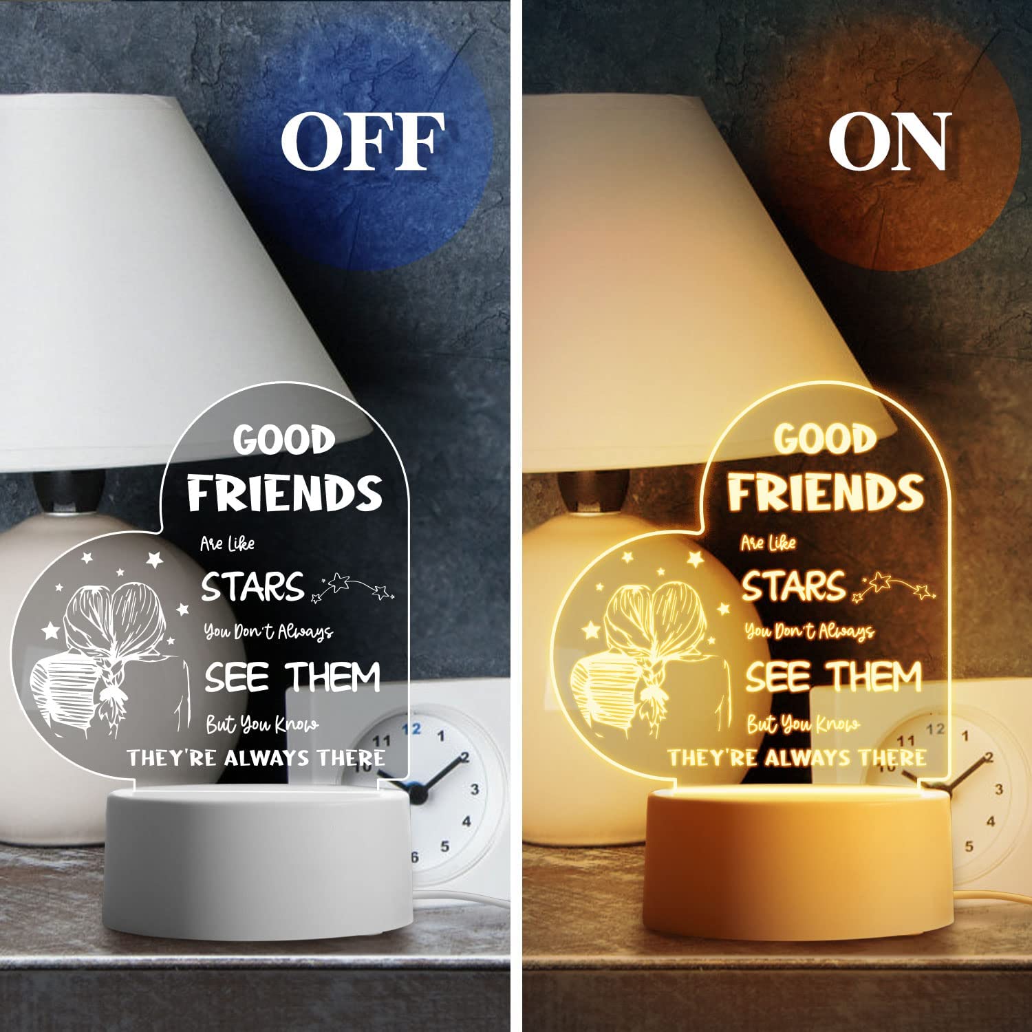 Luminária LED Best Friends - Melhores Amigas