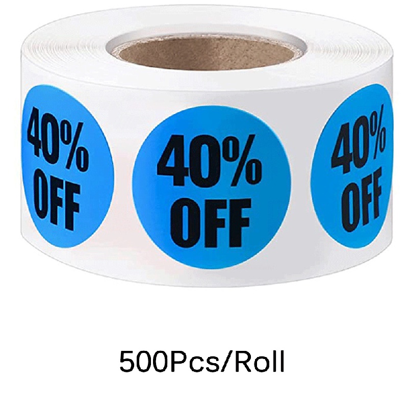 2 Rolls Sale Price Stickers 1 Round Discount Price Tags Stickers Adhensive  Paper Price Labels for Retail Store, 500 Labels Per Roll