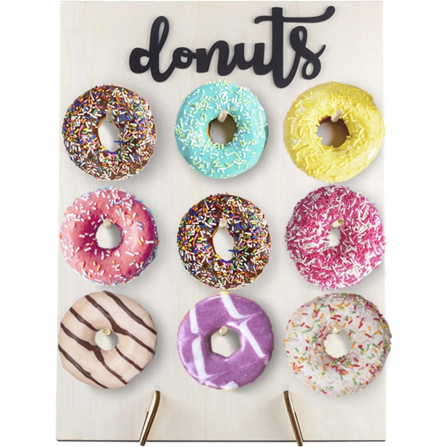 Soporte redondo para donas: muestra hasta 22 donas pequeñas con la palabra  Donuts en 3D -  México