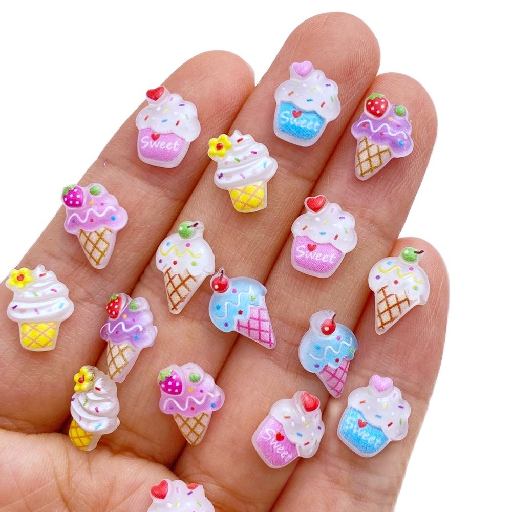 6Pcs Decorative Miniature Ice Creams Wear-resistant Tiny Ice