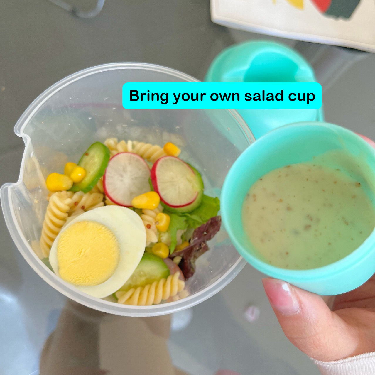 Salad Cup with Fork Transparent Salad Cup Portable Salad Cup with