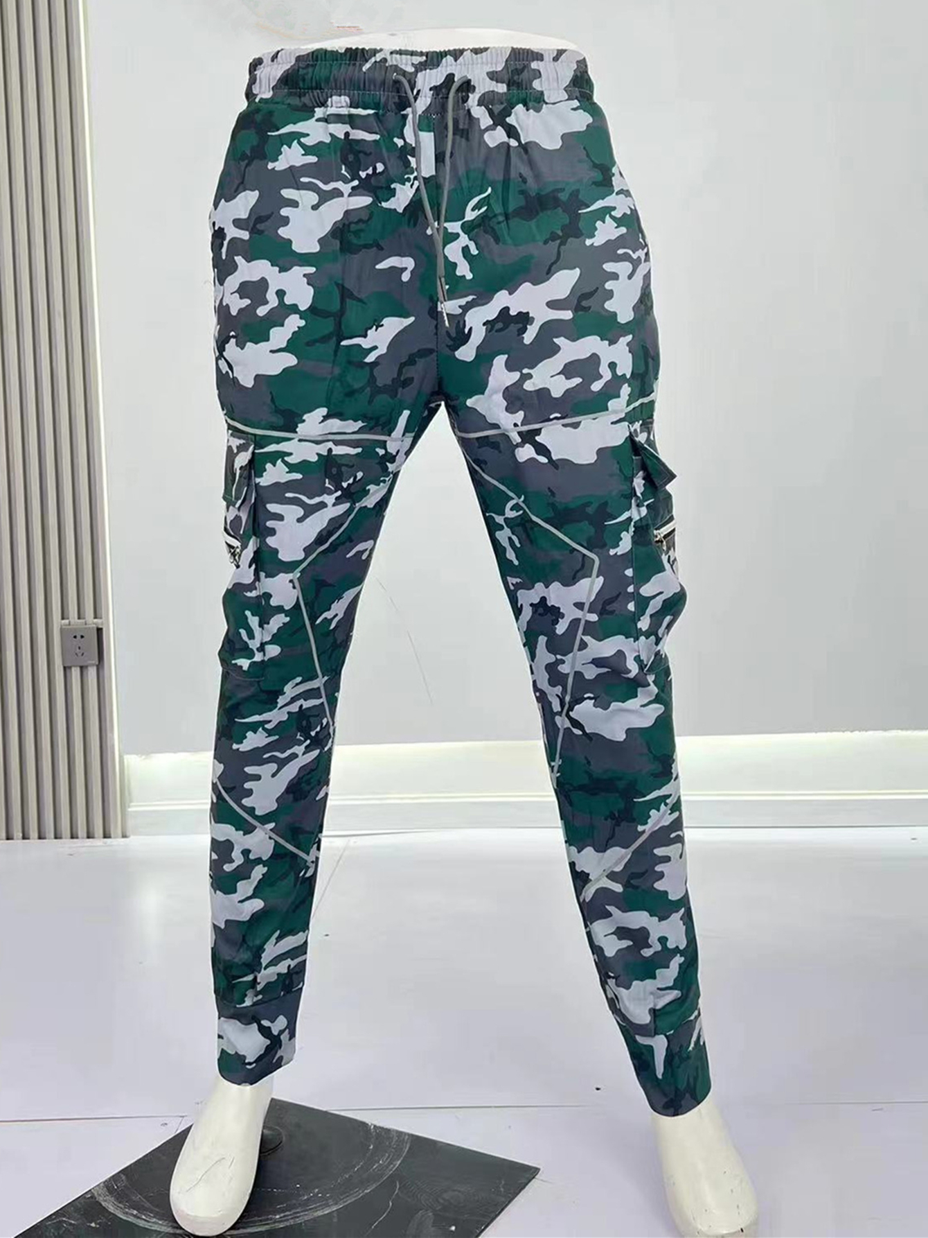 Cotton Trendy Camouflage Cargo Pants, Men's Camo Multi Flap Pocket  Trousers, Loose Casual Outdoor Pants, Men's Work Pants Outdoors Streetwear  Hiphop S