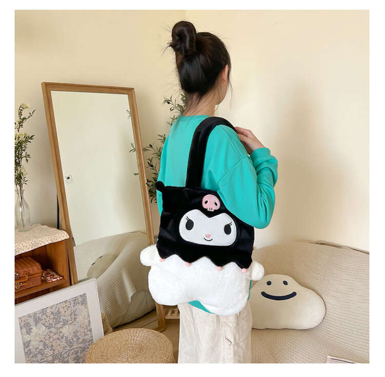 Melody Handbag Kawaii Kuromi Shoulder Bag Lady Women Y2k Sweet Girl Student  Birthday Gift School Bag Kawaii Cartoon Soft Stuffed Toy Shopping Plush Bag  - Toys & Games - Temu