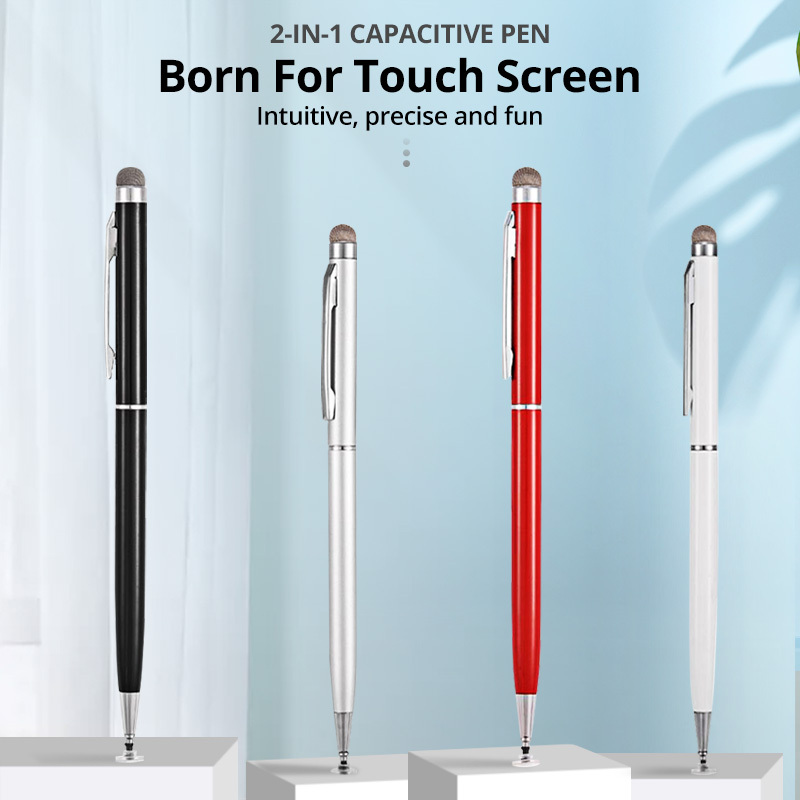 3 en 1 bolígrafo, linterna LED/pantalla táctil y escritura  negro/blanco/azul/rojo/plata LED bolígrafo 1 unids
