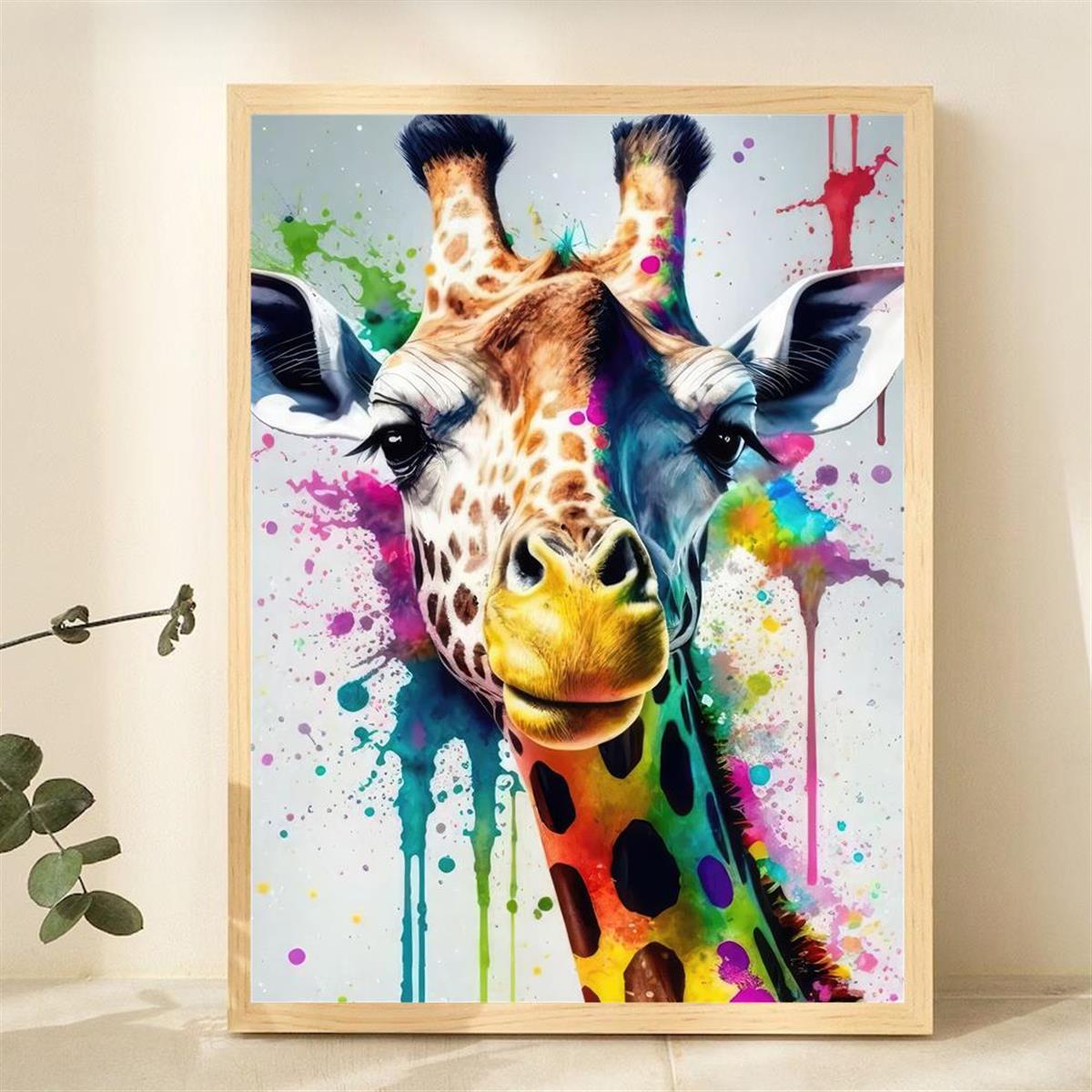 Poster for Sale avec l'œuvre « Tableau girafe 1 » de l'artiste Art Dream  Studio