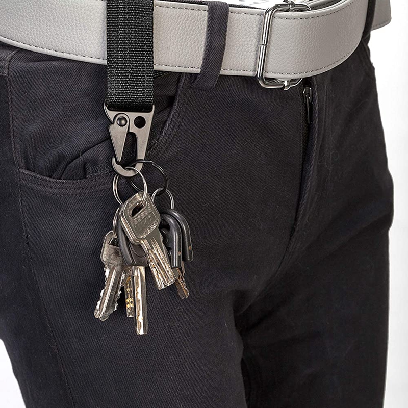  EXCEART 5 Pcs Metal Keychain Belt Key Ring Hook Keychains for  Car Keys Backpack Buckles Keychain Buckle Climbing Carabiner Decorative Wallet  Keychain Men Waist Buckle Handbag Key Clip Man : Arts