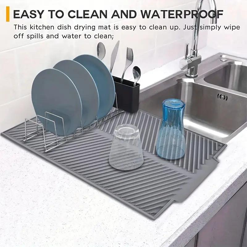 Drain Mat Easy To Clean Reusable Absorbent Dish Drying Mat Durable