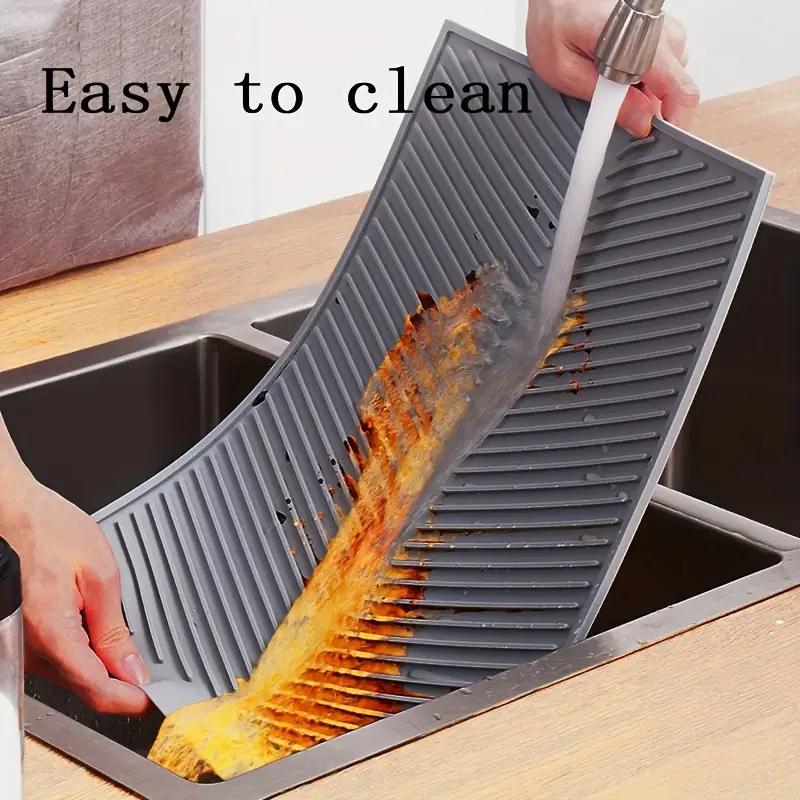 Kitchen Counter Dish Drying Mat Rubber Drying Mat Kitchen Counter Non-Slip  Mat Toothbrush Coaster Drainage Placemat Table Mat