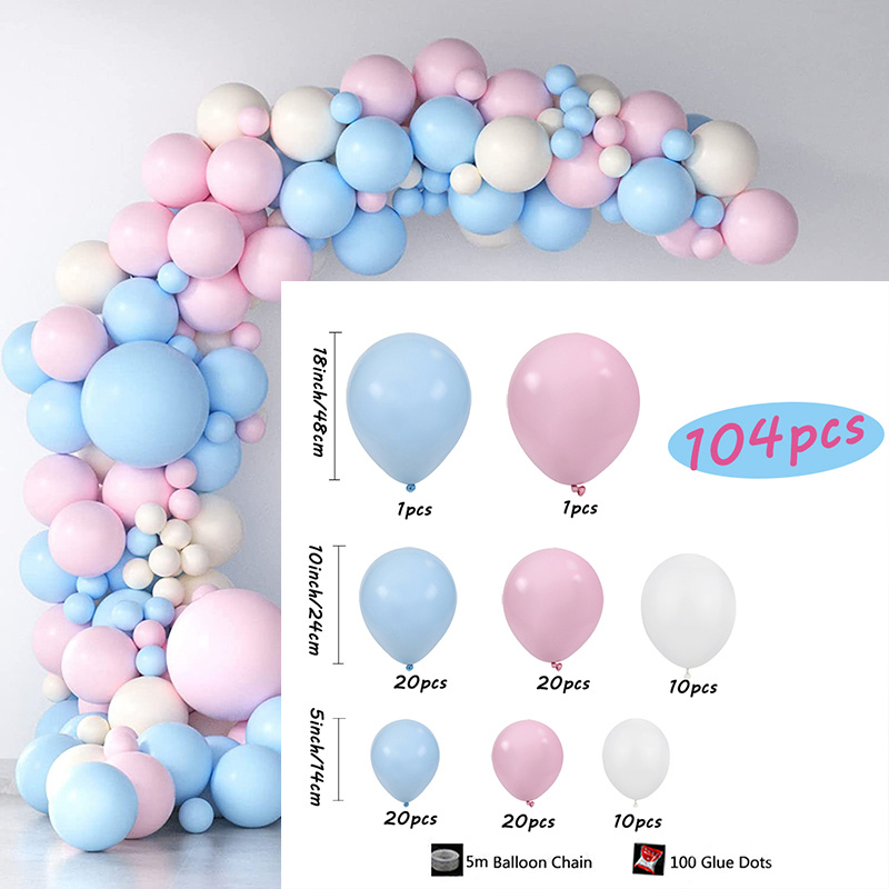 Kit de suministros para fiesta de revelación de género azul y rosa para  bebé niño o niña, globos de revelación de género rosa y azul, decoración de