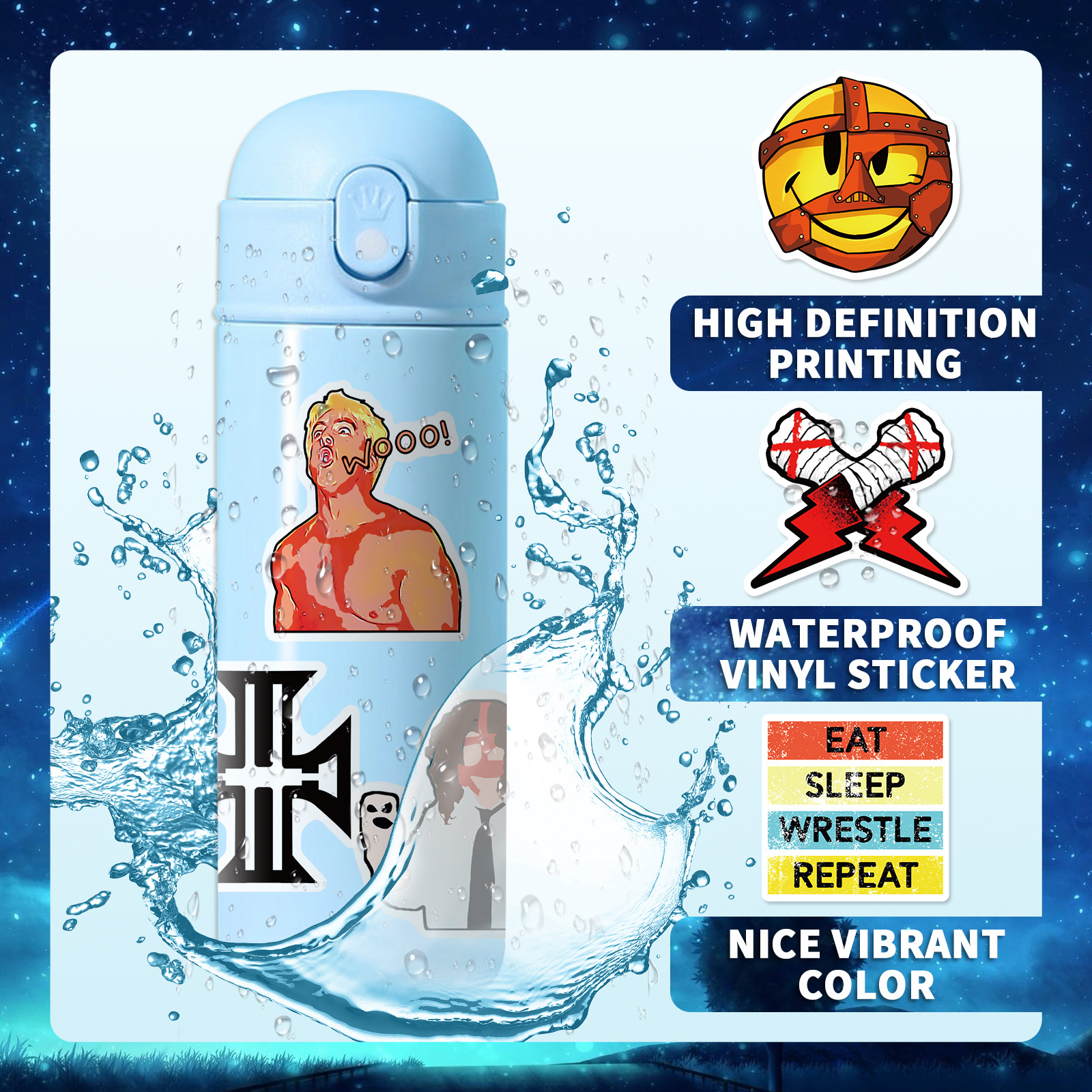 Fighting Wrestling Stickers Fashion Fun Waterproof Reusable - Temu