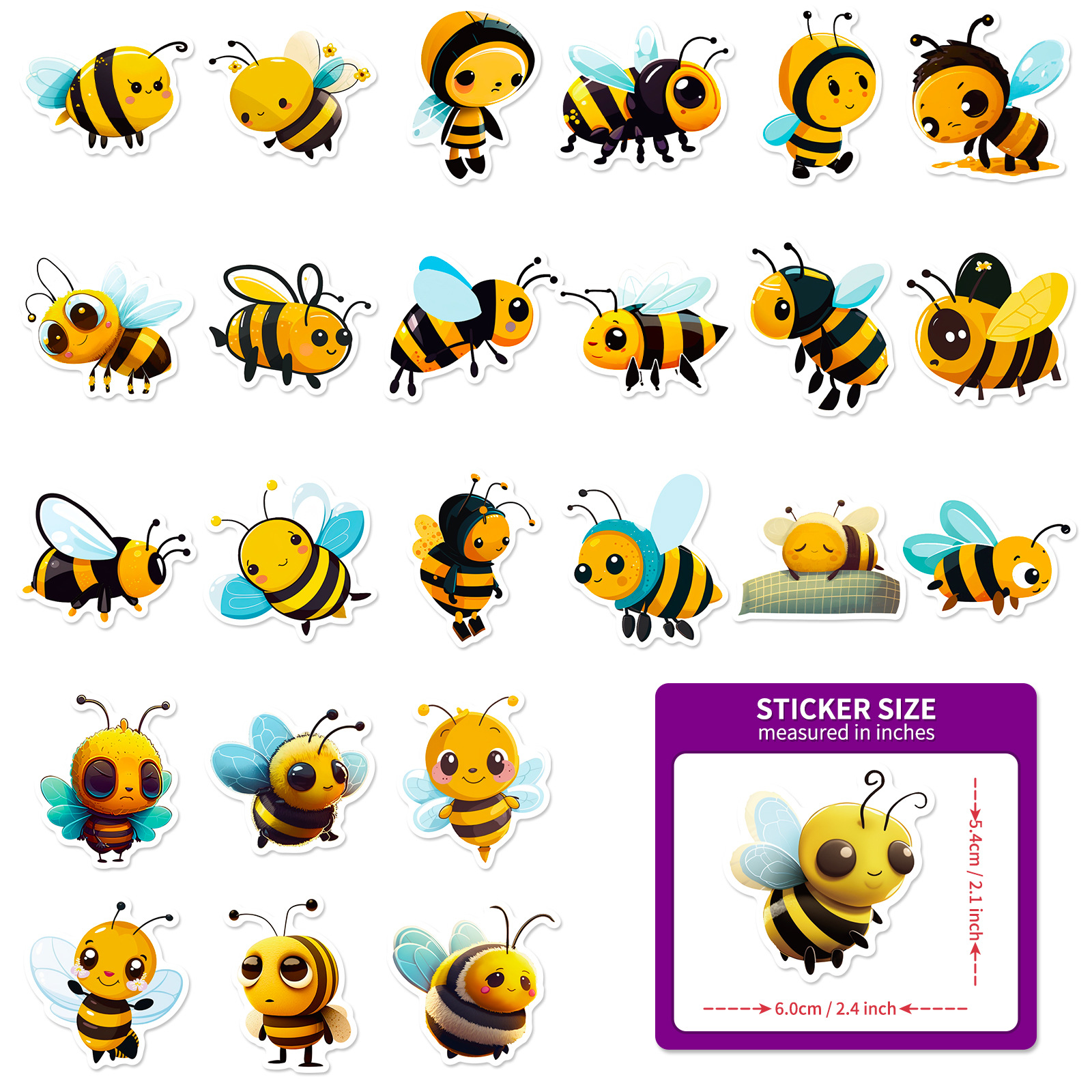 Cute Bumble Bee Stickers