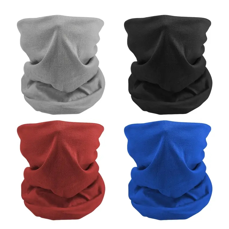 

4 Pcs/pack Uv Protection Bandana Mask, Windproof & Dustproof Breathable Neck Gaiter, Fashion Sporty Face Mask For Cycling & Outdoor Sports