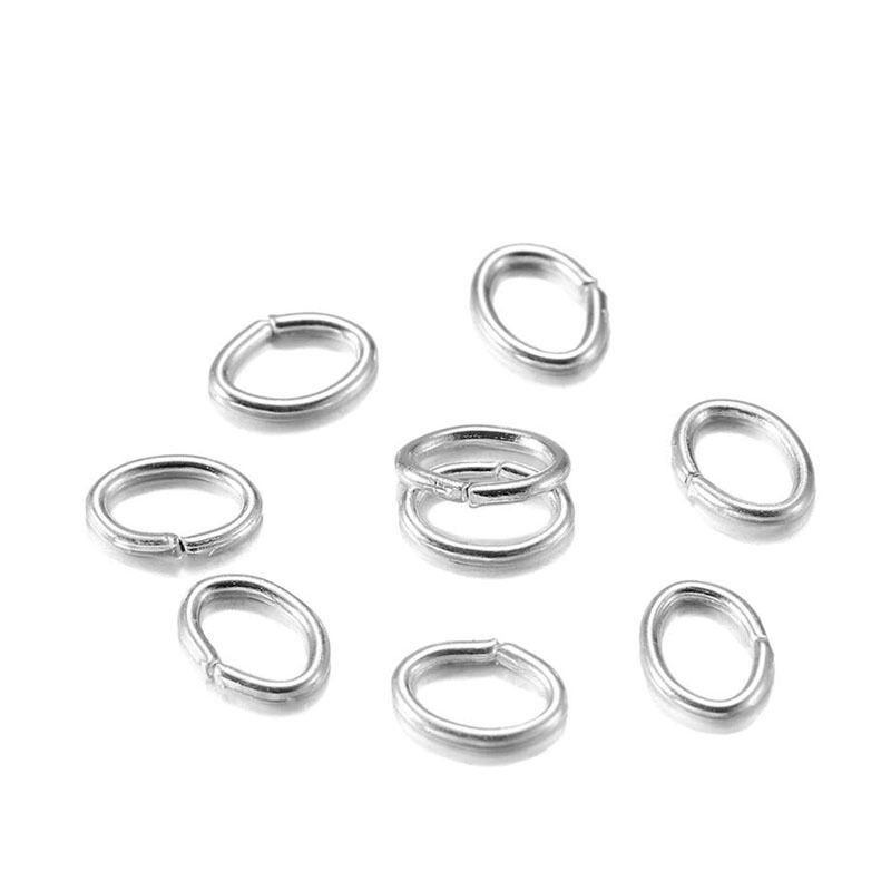 500Pcs Oval Stainless Steel Jump Rings Open Jump Rings Findings