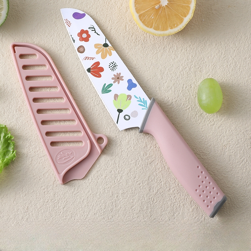 Kitchen Knife Set Cute Kawaii Flower Pattern Paring Knife - Temu
