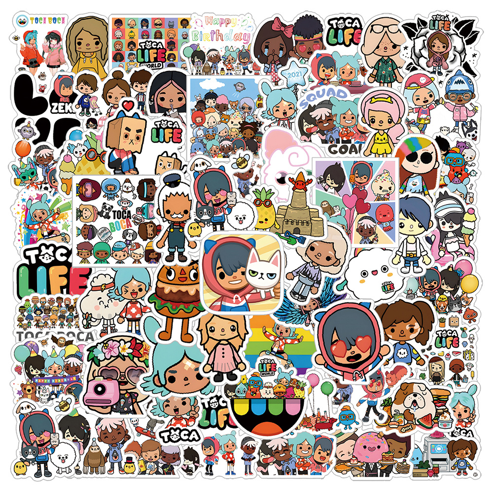 50pcs 90s Cool Cartoon Stickers, Vinyl Waterproof Stickers For Laptop,  Bumper, Skateboard, Water Bottles, Computer, Phone